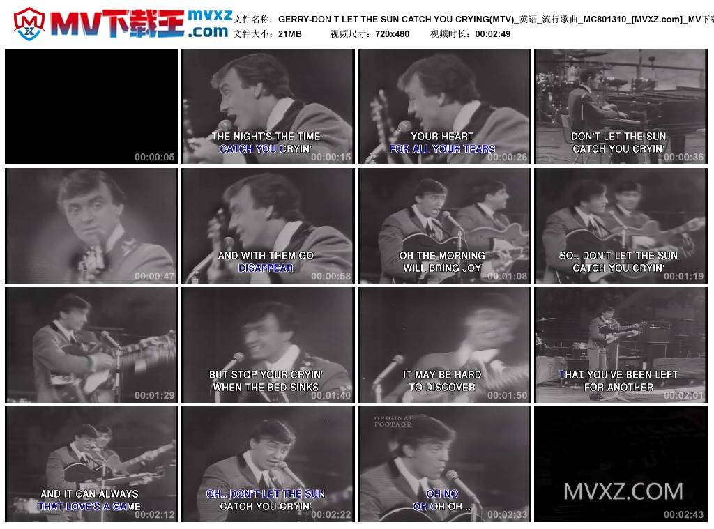 GERRY-DON T LET THE SUN CATCH YOU CRYING(MTV)_英语_流行歌曲_MC801310